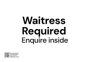 Waitress Required